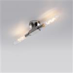 Kentucky Satin Nickel 2 Light IP44 Bathroom Ceiling Light LT31591