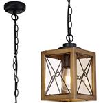 Kuchan Outdoor Exterior Black Gold Hanging Lantern ROW8373