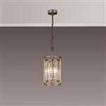 Mckinney Antique Brass And Clear Single Ceiling Pendant LT31952