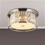 Mckinney Polished Nickel And Clear Large Flush Ceiling Fitting LT31949
