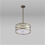 Oakland Aged Gold And Cream Small Ceiling Pendant LT31249
