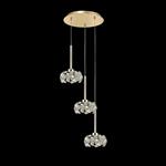 Ohio French Gold And Crystal 3 Light Cluster Ceiling Pendant LT32894