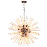 Portland Brown Oxide And Champagne Gold 16 Light Pendant LT31410
