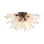 Portland Brown Oxide And Champagne Gold 8 Light Fitting LT31398