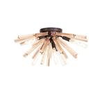 Portland Brown Oxide And Champagne Gold Glass Flush Fitting LT31392