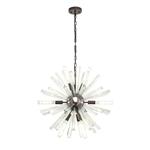 Portland Brown Oxide And Clear Glass 10 Light Pendant LT31402