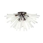 Portland Brown Oxide And Clear Glass 8 Light Flush Fitting LT31396