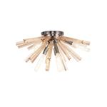 Portland Polished Nickel And Champagne Gold Glass Flush Fitting LT31389