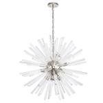 Portland Polished Nickel And Clear 16 Light Pendant LT31405