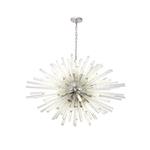 Portland Polished Nickel And Clear 32 Light Pendant LT31417
