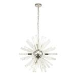 Portland Polished Nickel And Clear Glass 10 Light Pendant LT31399