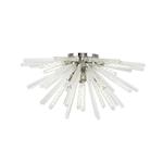 Portland Polished Nickel And Clear Glass 8 Light Flush Fitting LT31393