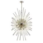 Portland Small Polished Nickel And Clear Glass Pendant LT31645