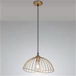 Oklahoma Painted Gold Domed Ceiling Pendant LT31261