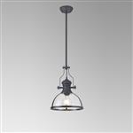 Rancho Graphite And Clear Glass Ceiling Pendant LT30228