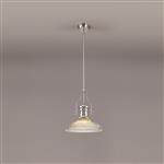 Rancho Polished Nickel And Clear Ceiling Pendant LT32387