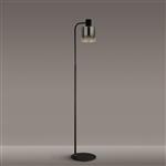 Tennessee Black And Smoked Glass Small Floor Lamp LT31978