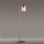 Tennessee Mocha And Amber Glass Large Floor Lamp LT30276