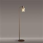 Tennessee Mocha And Amber Glass Small Floor Lamp LT31980