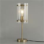 Miramar Antique Brass and Clear Glass Table Lamp LT31318