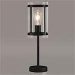 Miramar Matt Black & Clear Glass Table Lamp LT31104