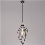 Messa Large Black and Gold Ceiling Pendant LT30109