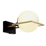 Xabi Black and Gold Finish Switched Wall Light HEL7656
