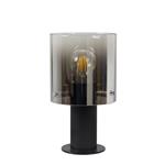 Tennessee Black Finish Smoked Glass Table Lamp LT30456