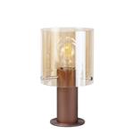 Tennessee Mocha Finish Amber Glass Table Lamp LT31186