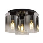 Xerxes Triple Semi-Flush Smoked Glass Ceiling Light BLA7593