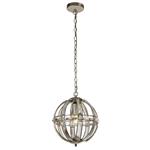 Baltimore Small Globe Nickel and Glass Crystal Pendant LT31073