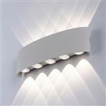 Pagar Silver Finished 10 Light LED Wall Fitting 9489-21