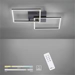 Iven Black Flush Square LED Ceiling Fitting 14141-18