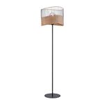 Reed Black & Wooden Mesh Floor Lamp 11151-79