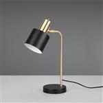 Adam Black And Gold Adjustable Head Table Lamp R51041080