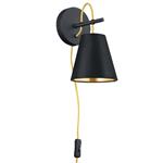 Andreus Black and Gold Single Wall Light 207500179