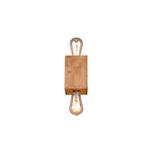 Bradley Double Natural Wood Wall Light 203000230
