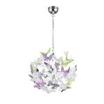 Butterfly Chrome & Multi-Coloured/Clear Ceiling Pendant R30214017