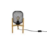 Calimero Matt Black & Wooden Table Lamp R50561032