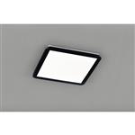 Camilla Square IP44 LED Black & White Bathroom Flush Fitting 689314032