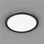 Camillus Matt Black IP44 LED Large Circular Ceiling Fitting R62922432