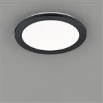 Camillus Matt Black IP44 LED Medium Circular Ceiling Fitting R62921532