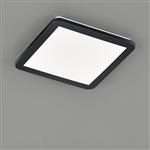 Camillus Matt Black IP44 LED Medium Squared Ceiling Fitting R62931832