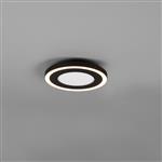 Carus Small LED Matt Black Round Flush Ceiling Fitting R67222032