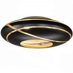 Faro 3-Light Black and Gold Ceiling Fitting 606100332