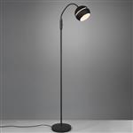 Fletcher Matt Black Flexible Floor Lamp 413300132