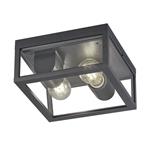 Garonne IP44 Anthracite Outdoor Double Ceiling Flush Fitting 601860242