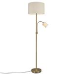 Hotel Brass Double Floor Lamp Cream Shades 403900208