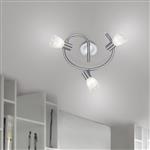 Levisto Round Nickel 3-Light LED Ceiling Spotlight 871090307