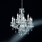 Luster Chrome & Clear Small Multi-Arm Chandelier R1169-00